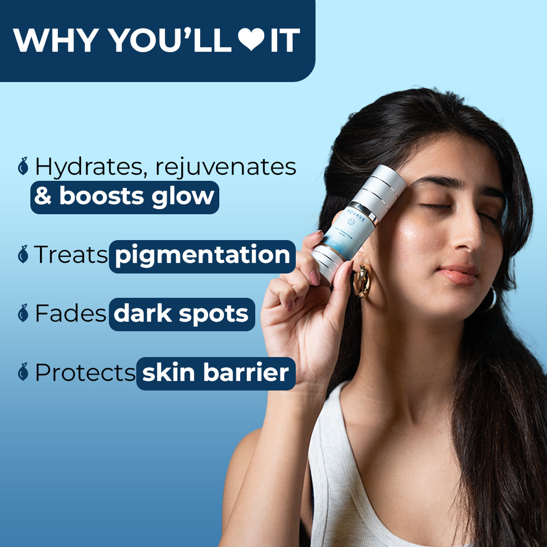 AQUAVE Hydra SPF+ 50 PA++++ Ultra Lightweight Sunscreen & AQUAVE Anti Ageing Serum
